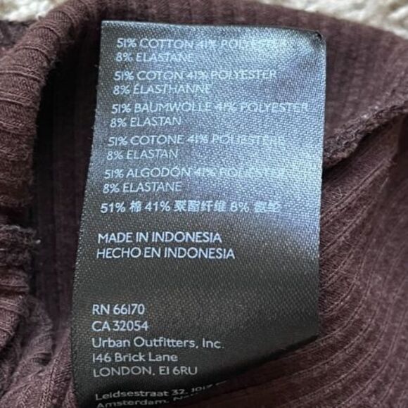 Urban Outfitters Meg Square Neck Crop Top in Espresso Size MEDIUM - Picture 5 of 6